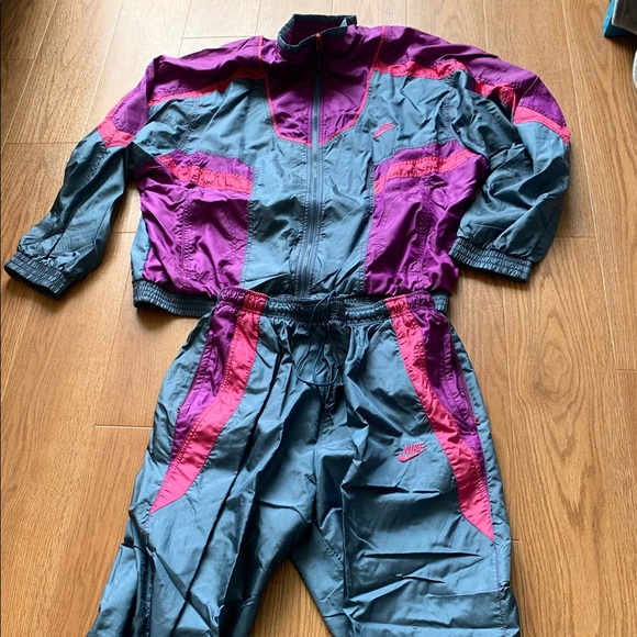 Nike vintage windbreaker Set zip jacket and pant set - Picture 1 of 7